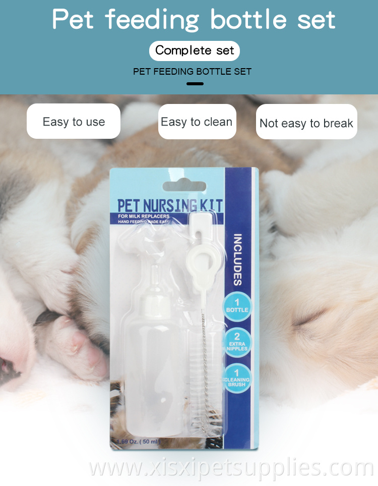 Factory Wholesale 5 In 1 Cat Puppy Nursing Bottle Hot Pet Nursing Bottle For Litter Pets